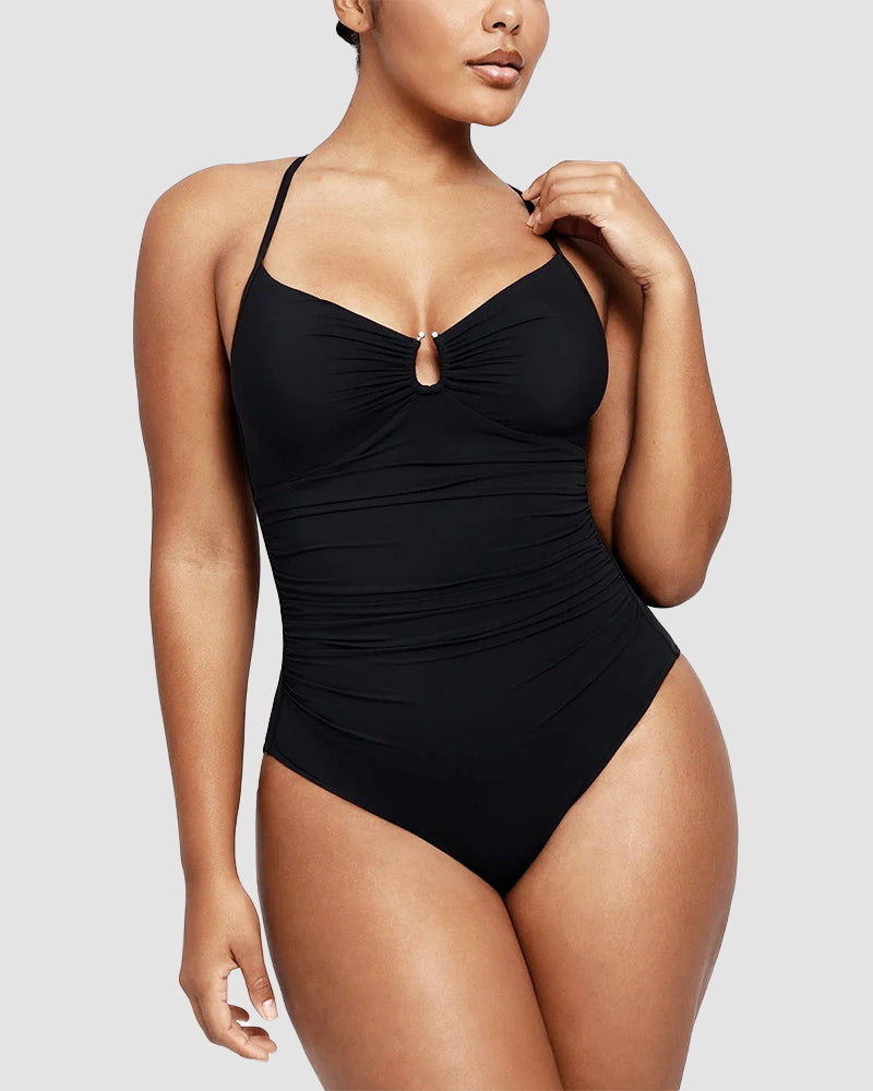 Camille™ | Maillot Sculptant avec Découpe – Silhouette Affinée, Confiance Assurée