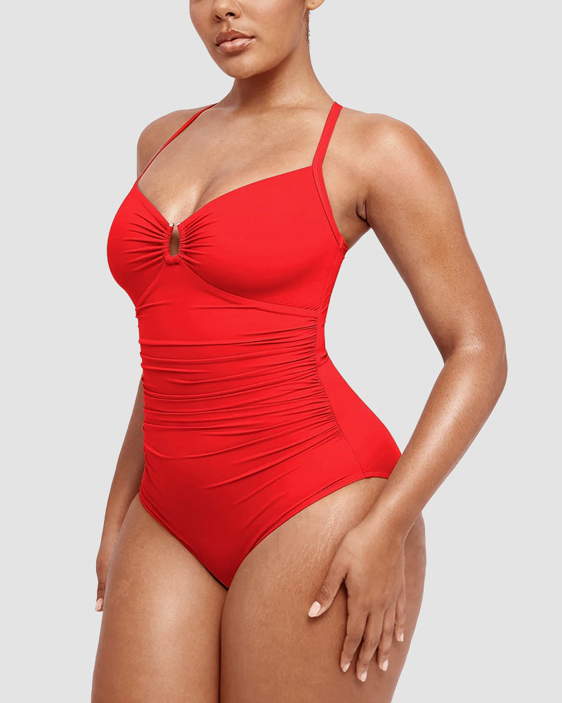 Camille™ | Maillot Sculptant avec Découpe – Silhouette Affinée, Confiance Assurée