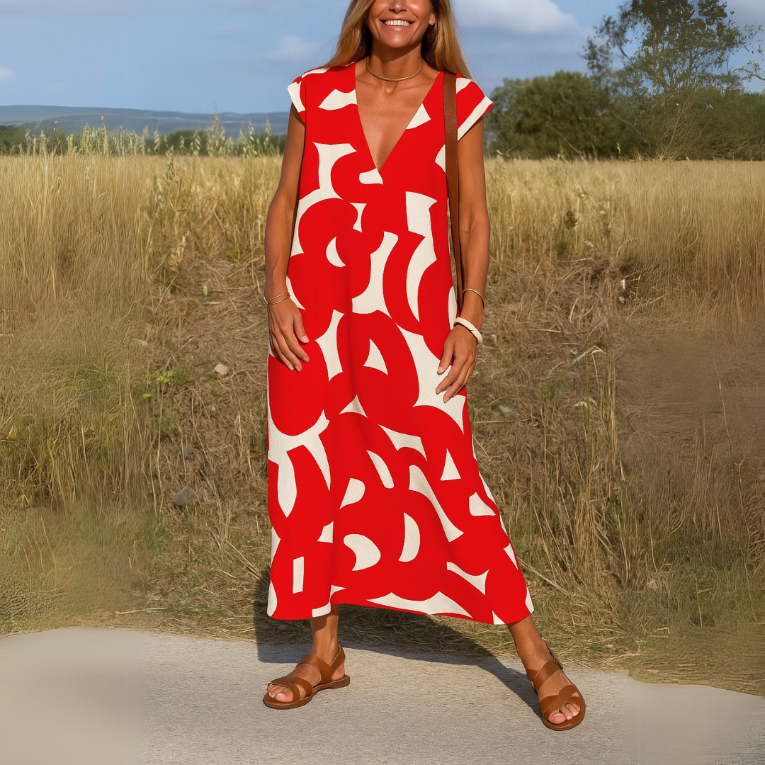 Valérie | Robe aérienne avec décolleté en V