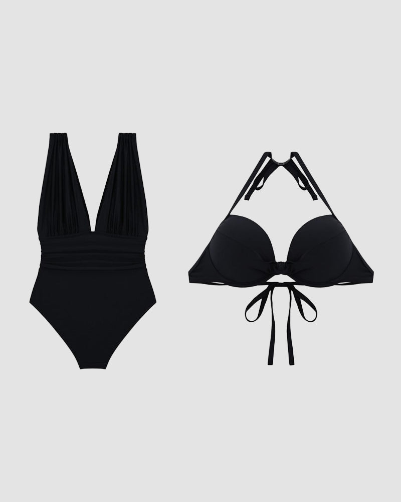 Fleur™ | Maillot Sculptant de Luxe à Décolleté Plongeant