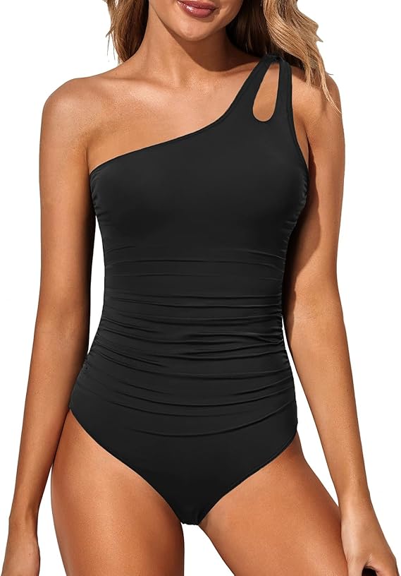 Élodie™ | Maillot Gainant Asymétrique – Silhouette Affinée, Confiance Assurée