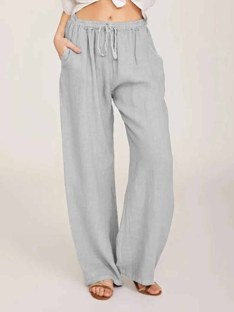 Sophie™ | Pantalon Large Lin & Coton