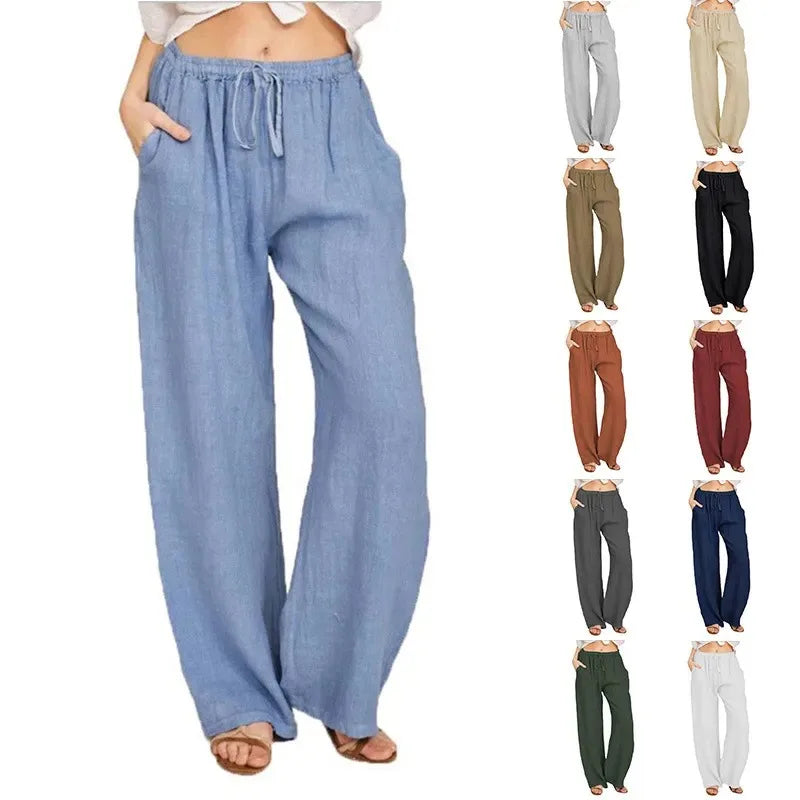 Sophie™ | Pantalon Large Lin & Coton