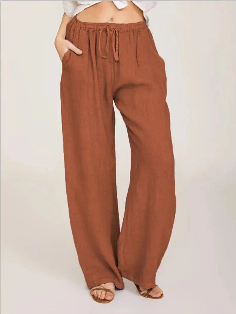 Sophie™ | Pantalon Large Lin & Coton