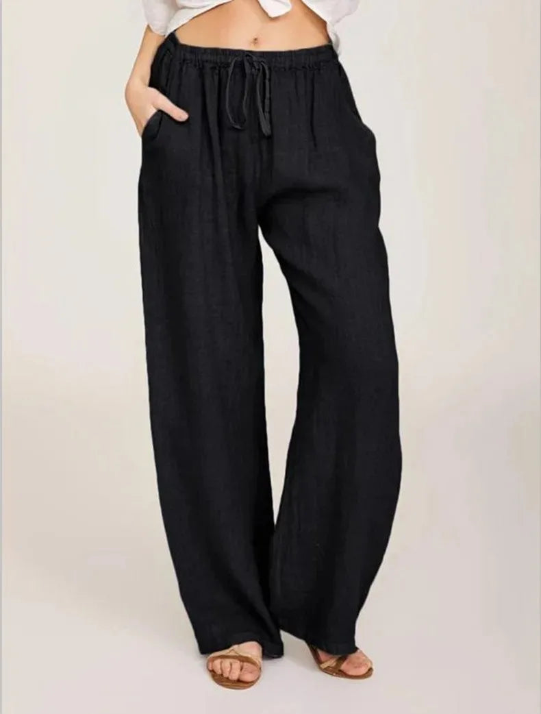Sophie™ | Pantalon Large Lin & Coton