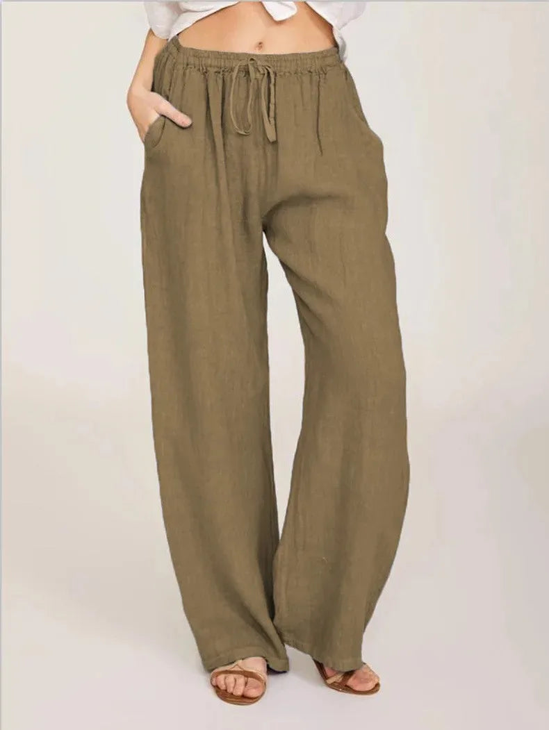 Sophie™ | Pantalon Large Lin & Coton
