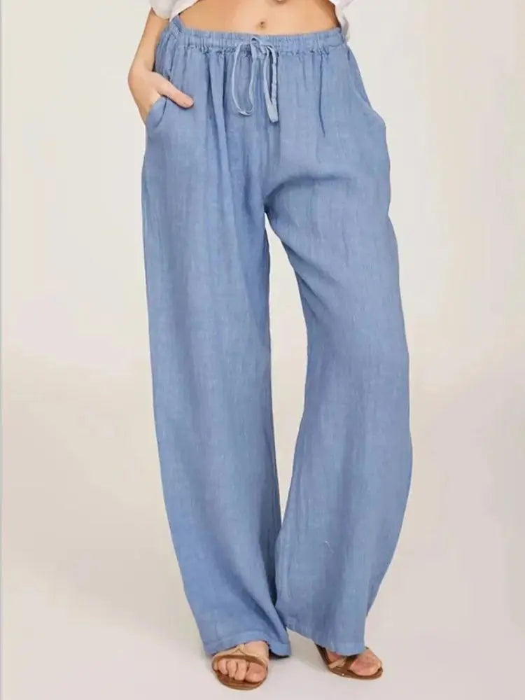 Sophie™ | Pantalon Large Lin & Coton