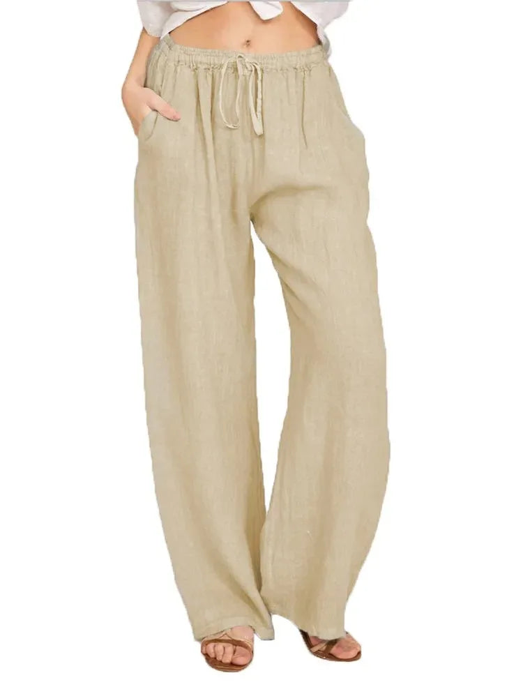 Sophie™ | Pantalon Large Lin & Coton