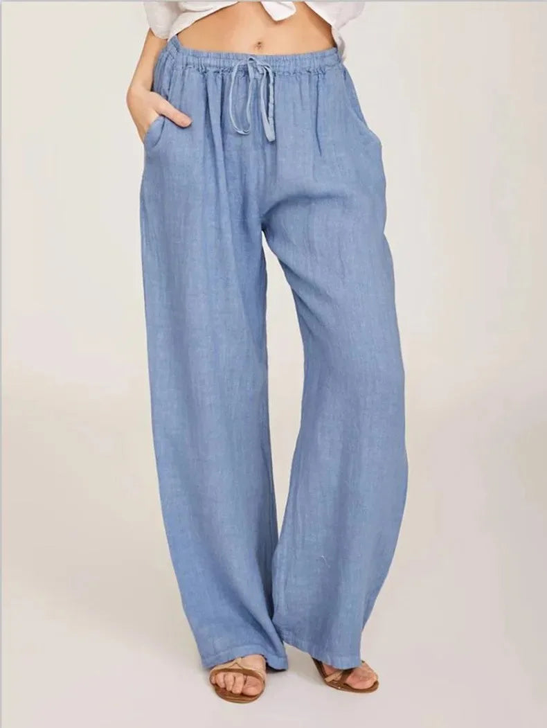 Sophie™ | Pantalon Large Lin & Coton
