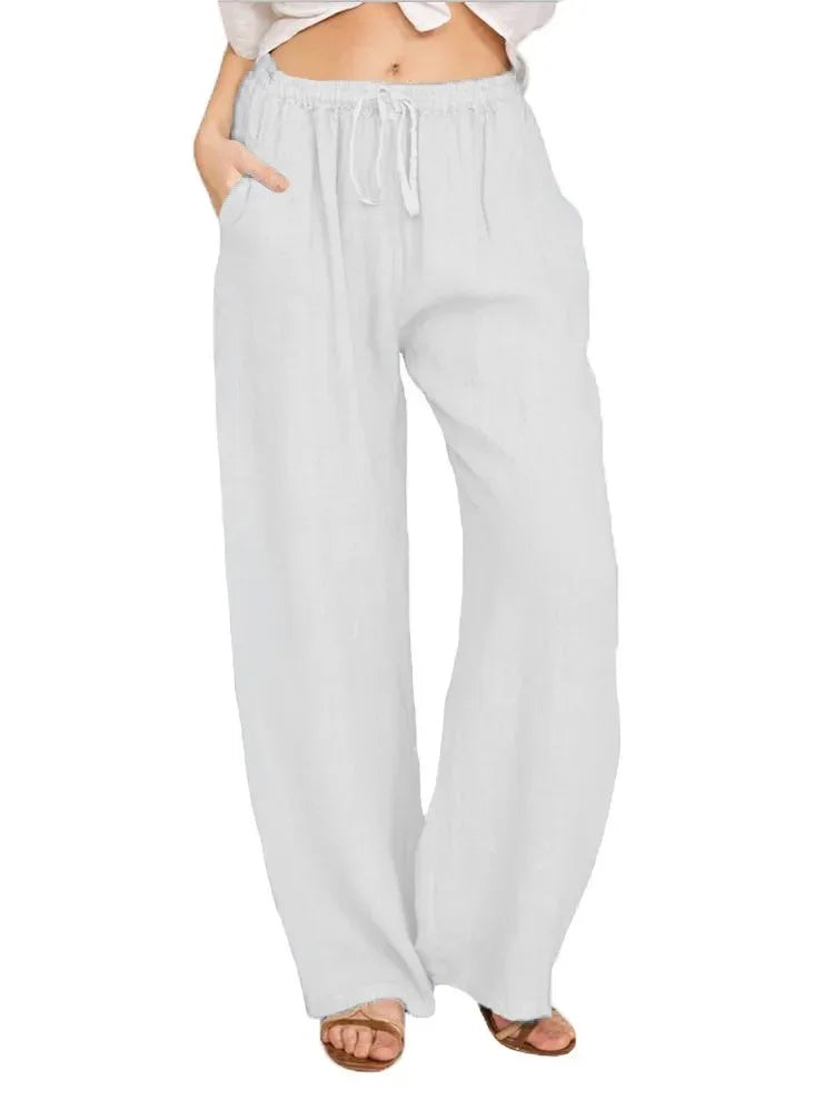 Sophie™ | Pantalon Large Lin & Coton