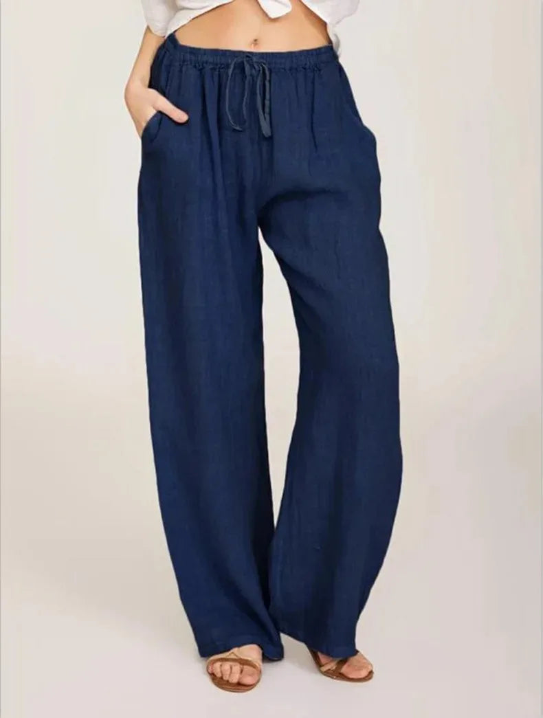 Sophie™ | Pantalon Large Lin & Coton