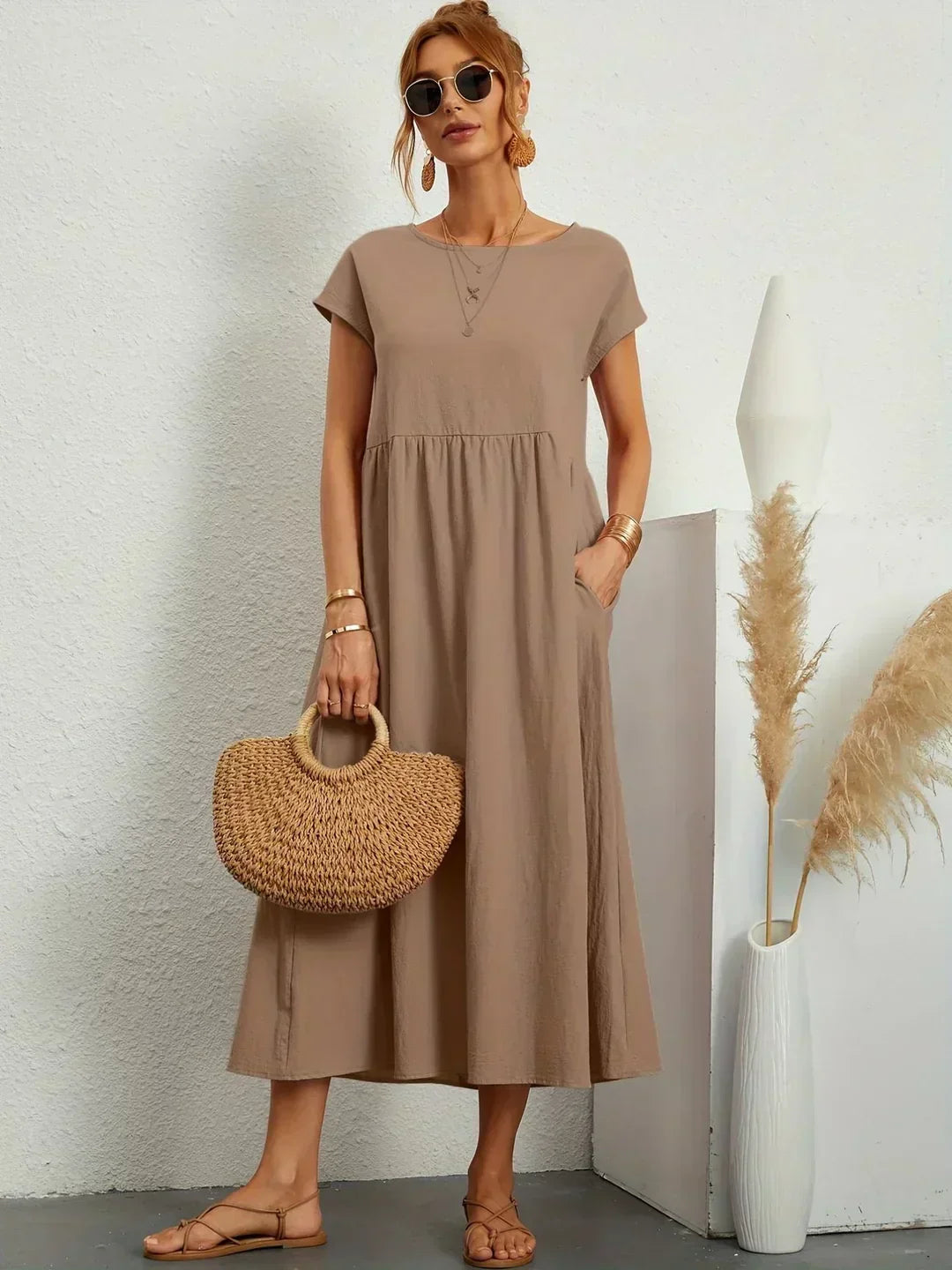 Nataly - Robe Midi Décontractée