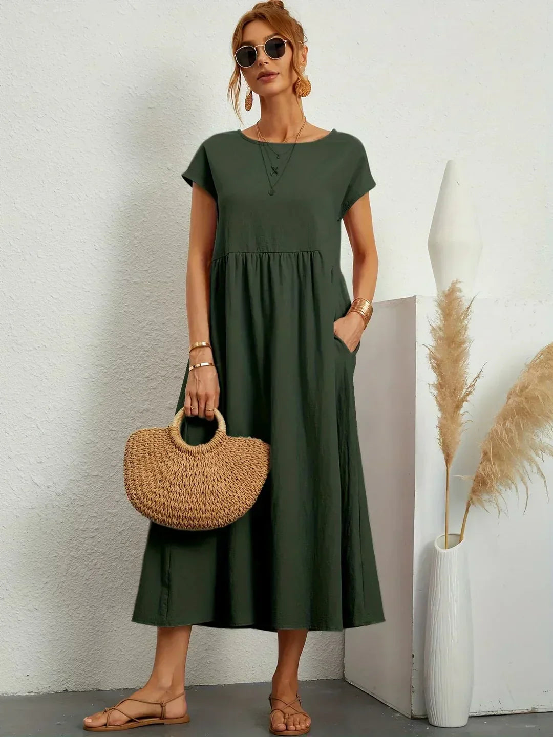 Nataly - Robe Midi Décontractée