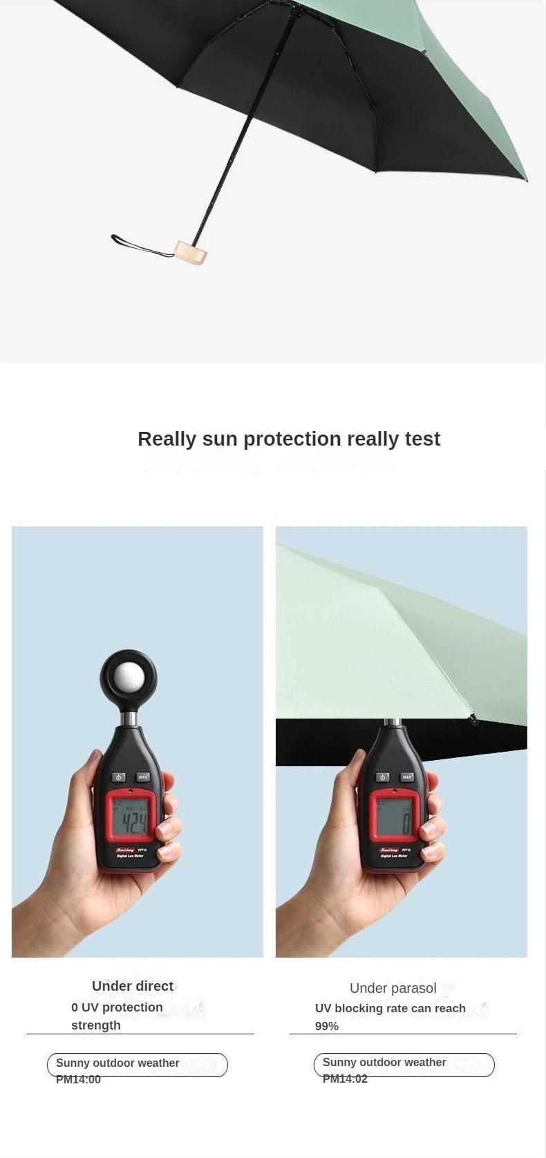 Spark™ Belle Ombre – Parasol de Poche avec Protection UV