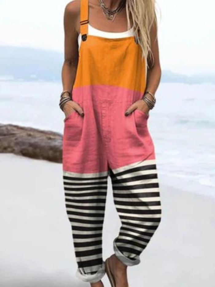 Nova | Salopette Colorblock Rayée