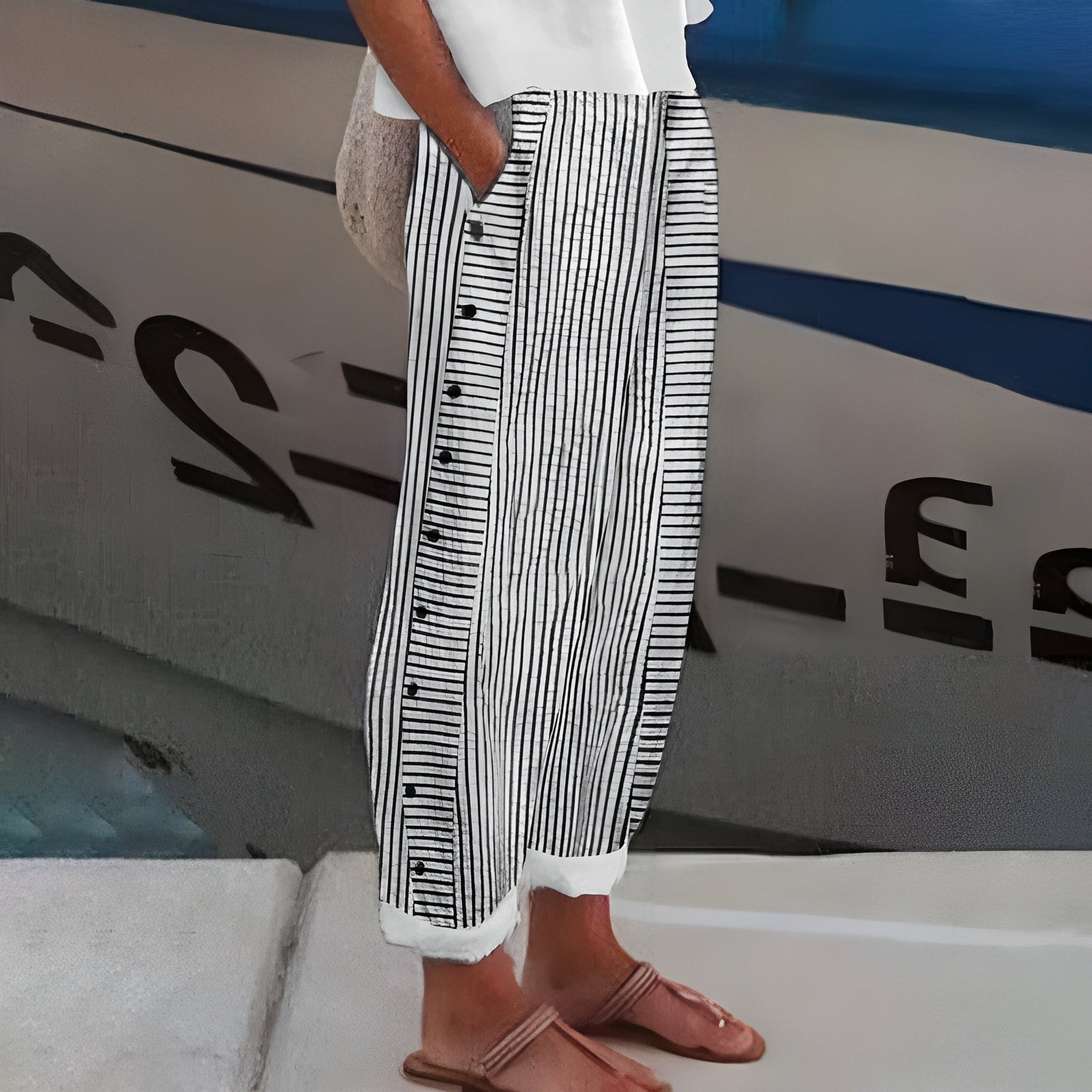 Élodie™ | Pantalon en lin – Élégance estivale et légèreté naturelle