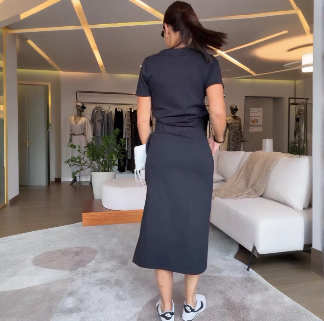 Noa™ | Ensemble Élégant avec Haut à Col en V et Jupe