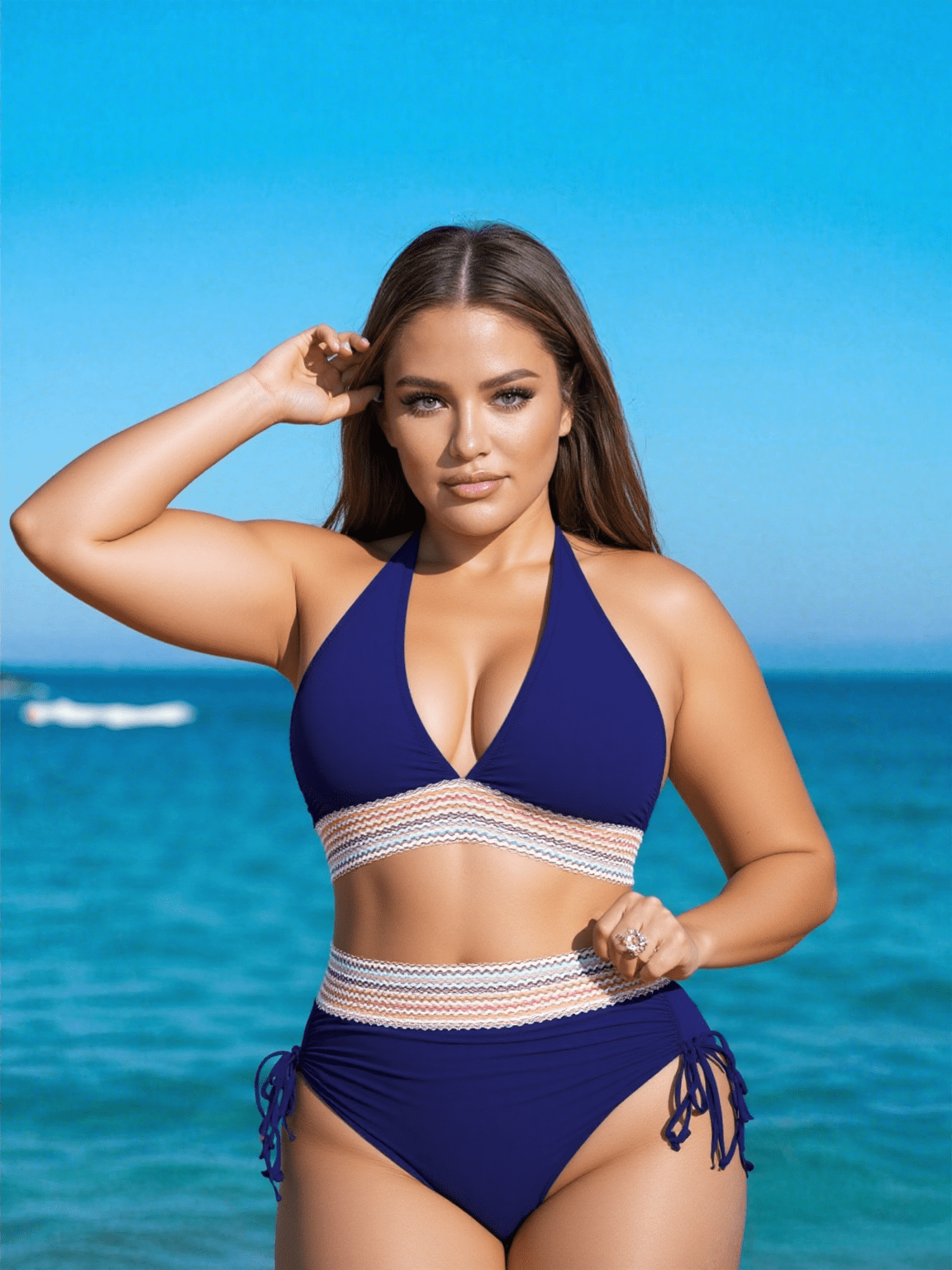 Linda™ | Bikini élégant, taille haute et sculptant