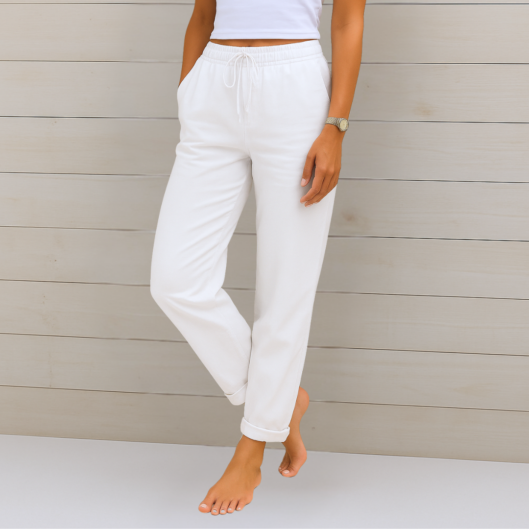 Cléophée™ | Pantalon en lin stretch premium ultra-confortable