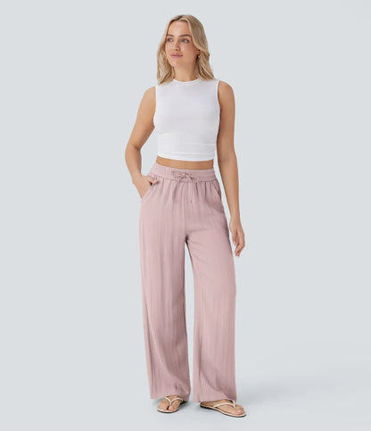 Lisa | Comfortabele & Luchtige Linnen Broek met Elegante Pijpen | 1+1 Gratis