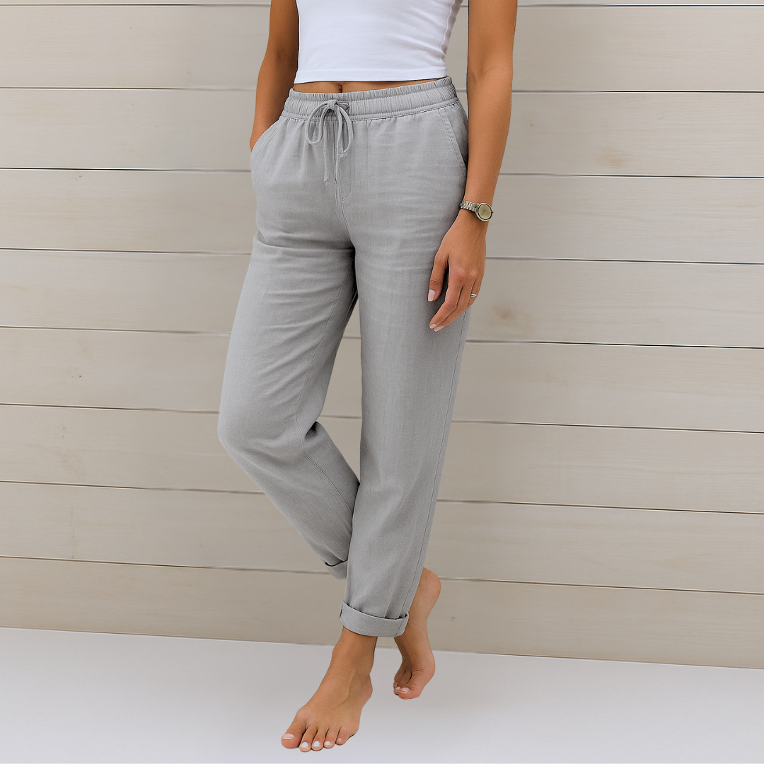 Cléophée™ | Pantalon en lin stretch premium ultra-confortable