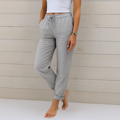 Cléophée™ | Pantalon en lin stretch premium ultra-confortable