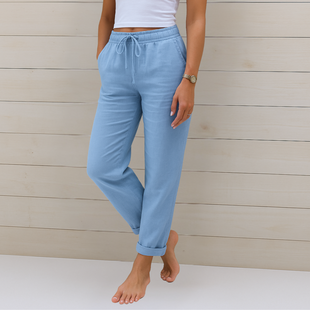 Cléophée™ | Pantalon en lin stretch premium ultra-confortable