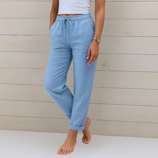 Cléophée™ | Pantalon en lin stretch premium ultra-confortable