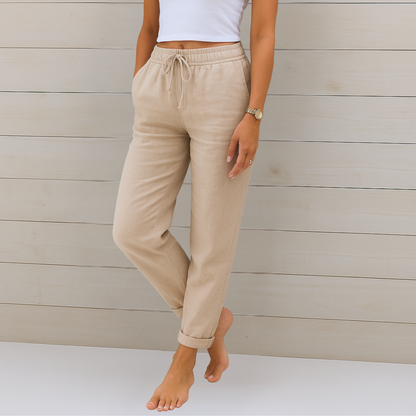 Cléophée™ | Pantalon en lin stretch premium ultra-confortable