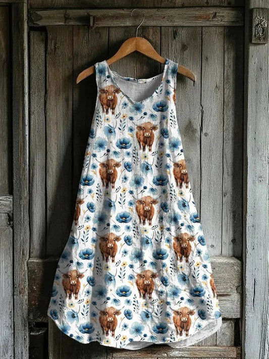 Églantine – Robe motif vaches
