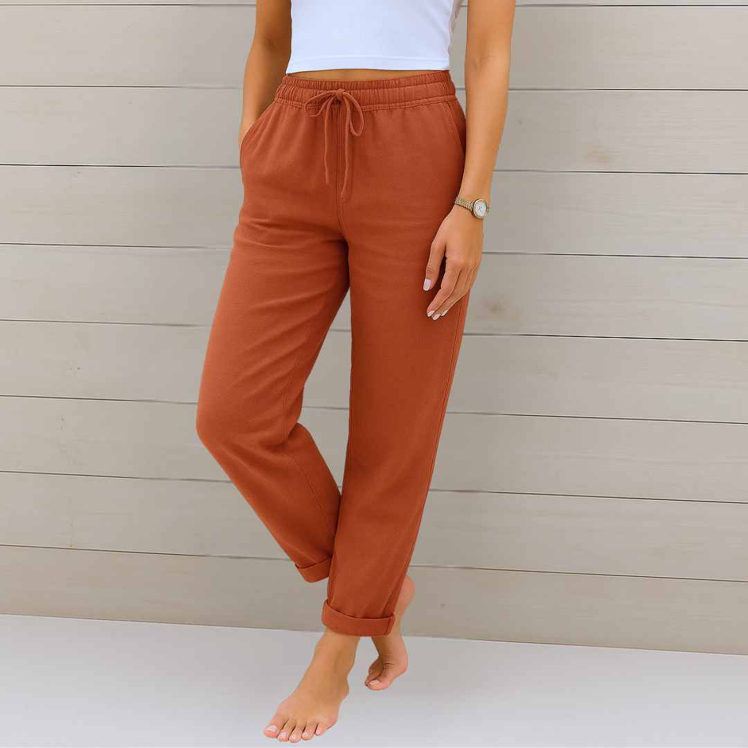Cléophée™ | Pantalon en lin stretch premium ultra-confortable
