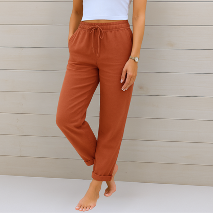 Cléophée™ | Pantalon en lin stretch premium ultra-confortable