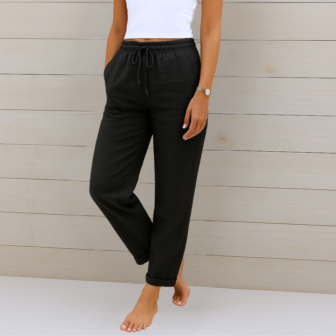 Cléophée™ | Pantalon en lin stretch premium ultra-confortable