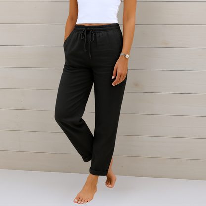 Cléophée™ | Pantalon en lin stretch premium ultra-confortable