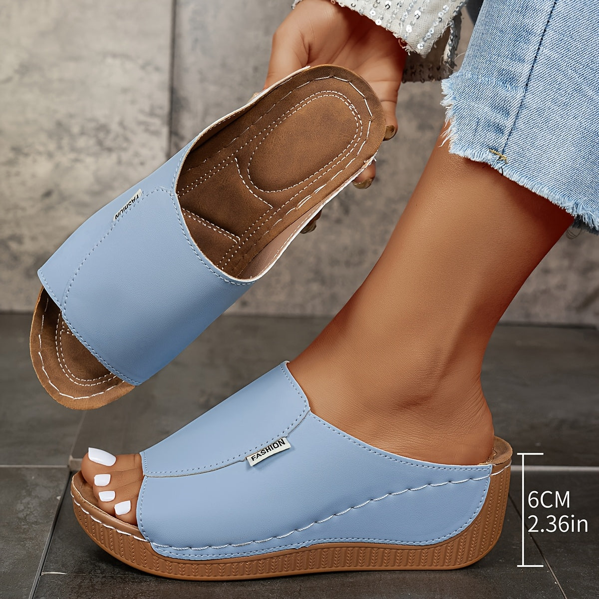 Orthocomfort™ | sandale avec semelle confort de 6 cm