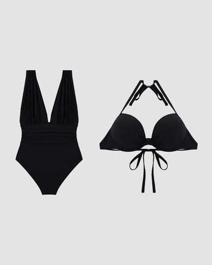 Fleur™ | Maillot Sculptant de Luxe à Décolleté Plongeant