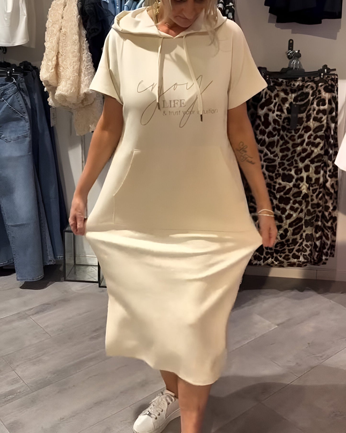 Élodie™ | Robe Hoodie Décontractée et Élégante
