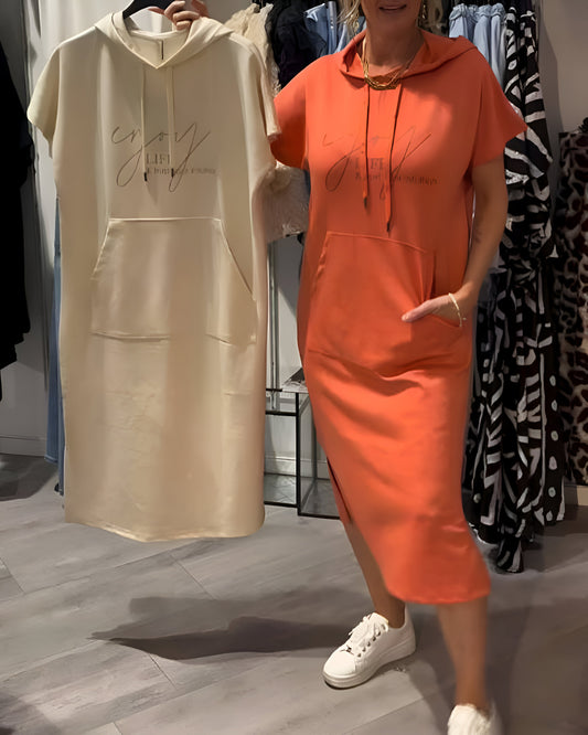 Élodie™ | Robe Hoodie Décontractée et Élégante