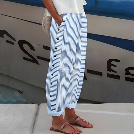 Élodie™ | Pantalon en lin – Élégance estivale et légèreté naturelle