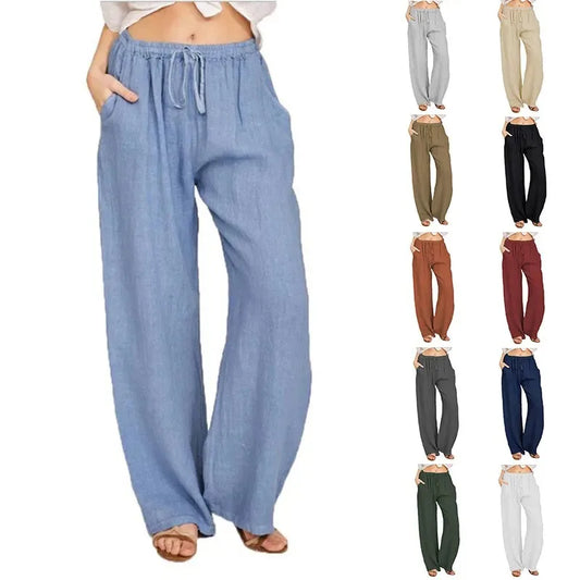 Sophie™ | Pantalon Large Lin & Coton