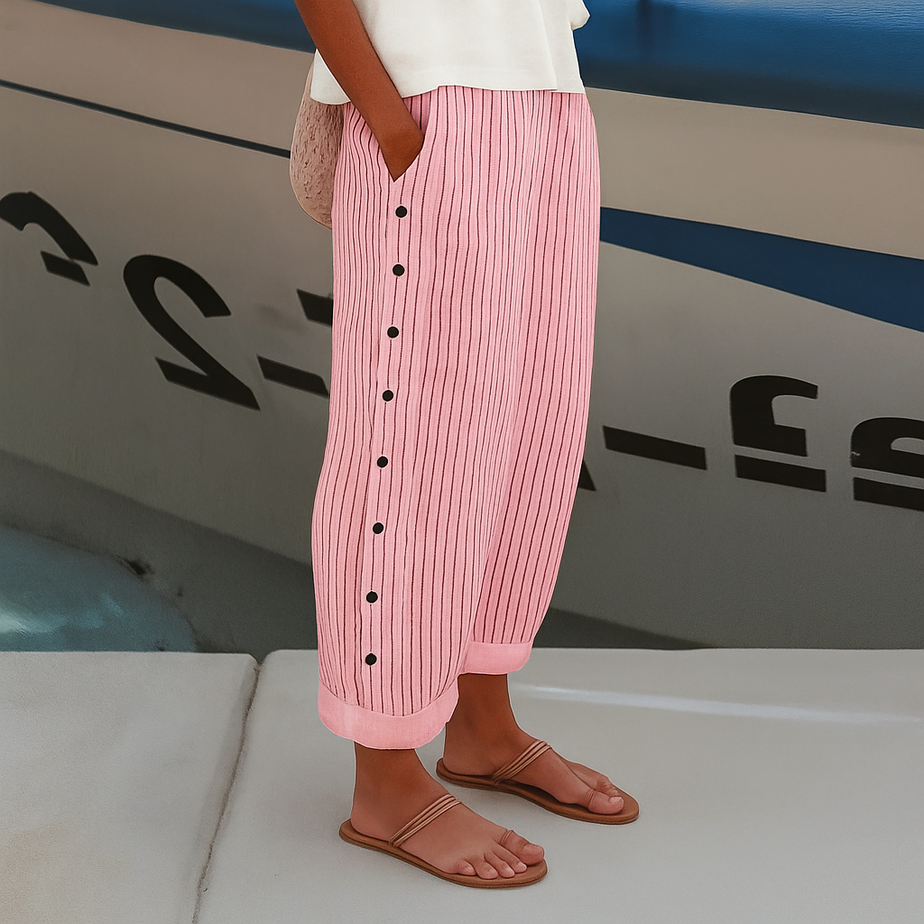 Élodie™ | Pantalon en lin – Élégance estivale et légèreté naturelle