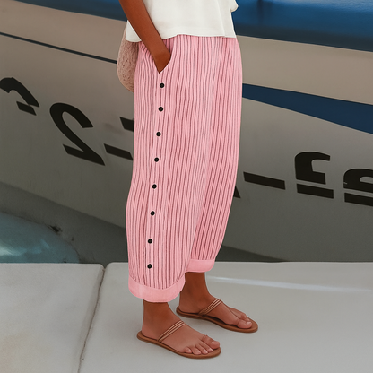 Élodie™ | Pantalon en lin – Élégance estivale et légèreté naturelle