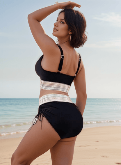 Linda™ | Bikini élégant, taille haute et sculptant