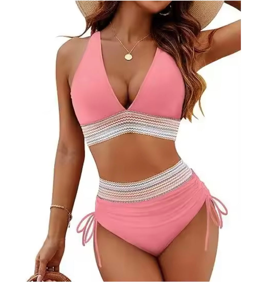 Linda™ | Bikini élégant, taille haute et sculptant