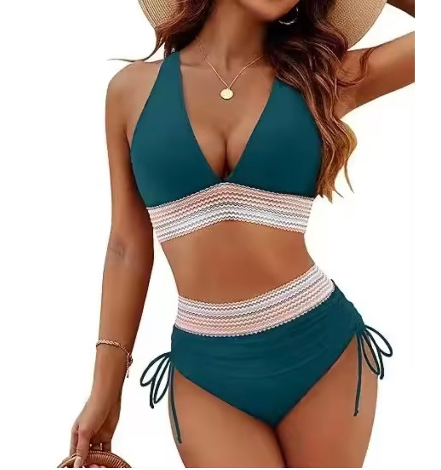 Linda™ | Bikini élégant, taille haute et sculptant