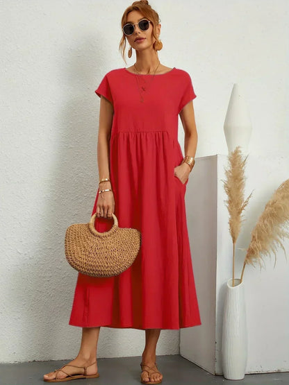Nataly - Robe Midi Décontractée