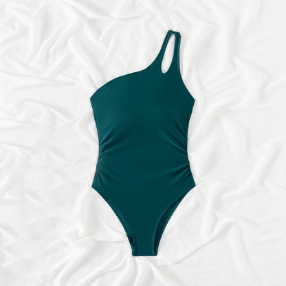 Élodie™ | Maillot Gainant Asymétrique – Silhouette Affinée, Confiance Assurée