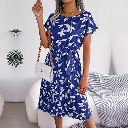 Émilie™ | Robe fleurie élégante à taille haute