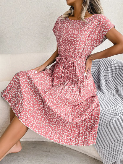 Émilie™ | Robe fleurie élégante à taille haute