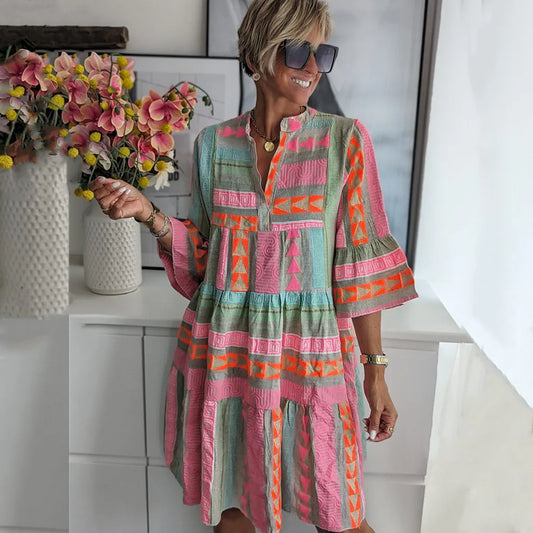 Amélie™ – Robe bohème évasée à volants